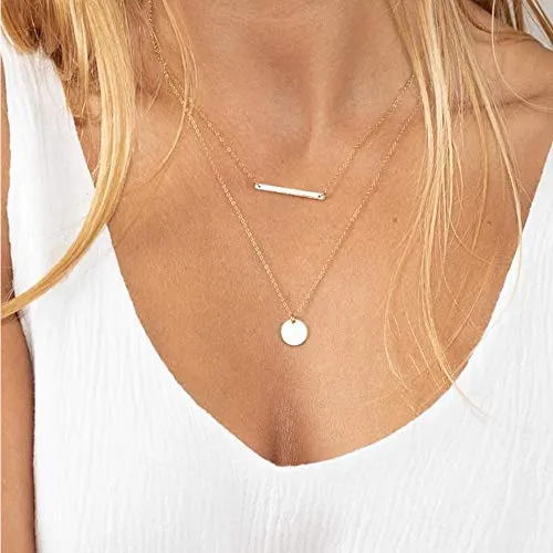 Turandoss Dainty Layering Pearls Necklace