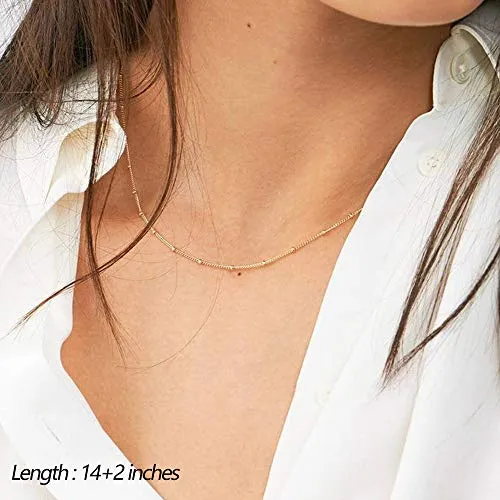 Turandoss Dainty Layering Pearls Necklace