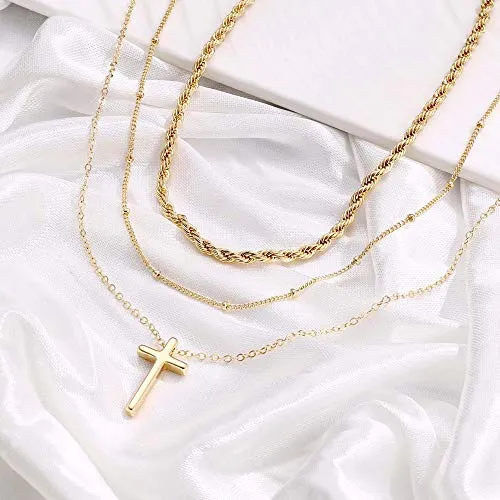 Turandoss Dainty Layering Pearls Necklace