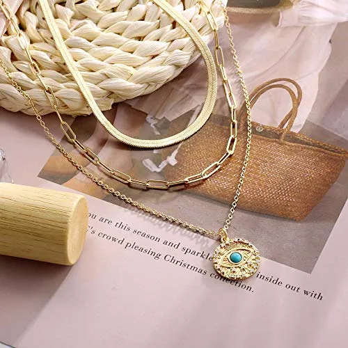 Turandoss Dainty Layering Pearls Necklace
