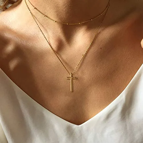 Turandoss Dainty Layering Pearls Necklace