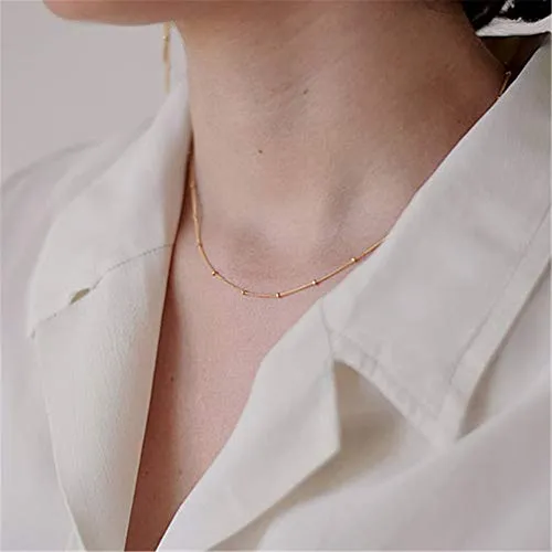 Turandoss Dainty Layering Pearls Necklace