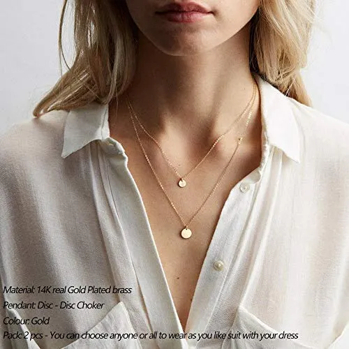 Turandoss Dainty Layering Pearls Necklace