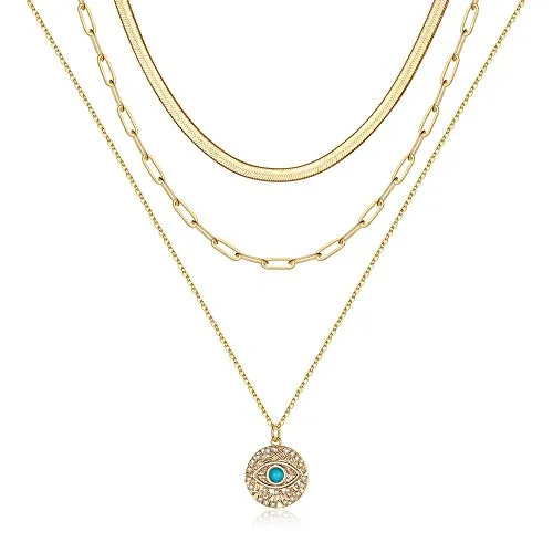 Turandoss Dainty Layering Pearls Necklace