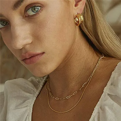 Turandoss Dainty Layering Pearls Necklace