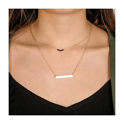 Turandoss Dainty Layering Pearls Necklace