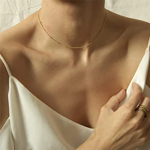 Turandoss Dainty Layering Pearls Necklace