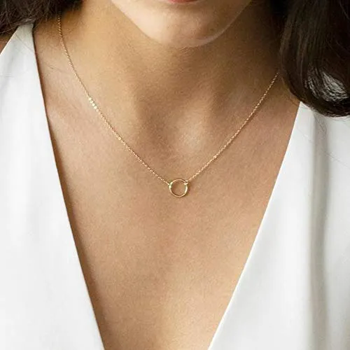 Turandoss Dainty Layering Pearls Necklace