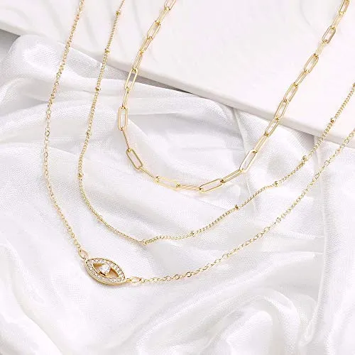 Turandoss Dainty Layering Pearls Necklace