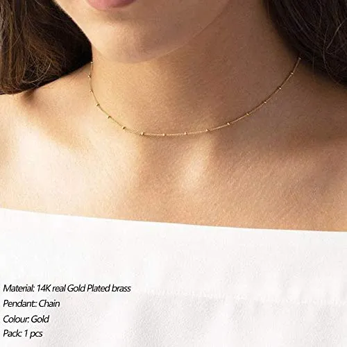 Turandoss Dainty Layering Pearls Necklace
