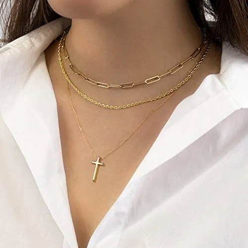 Turandoss Dainty Layering Pearls Necklace