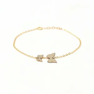 Two Chasing Butterflies Bracelet