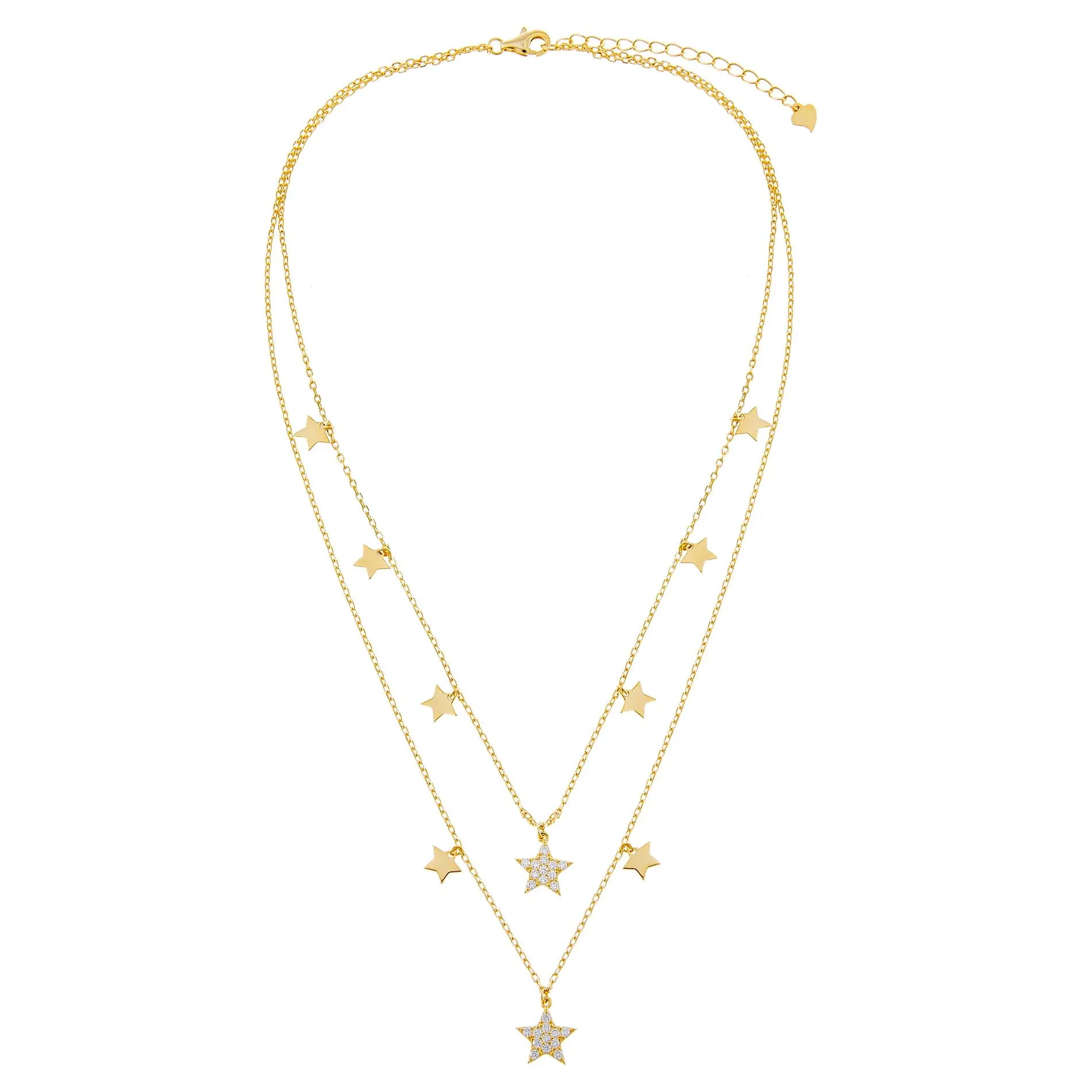 Two In One Stars Necklace/Choker
