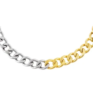 Two Tone Miami Curb Large Links Choker