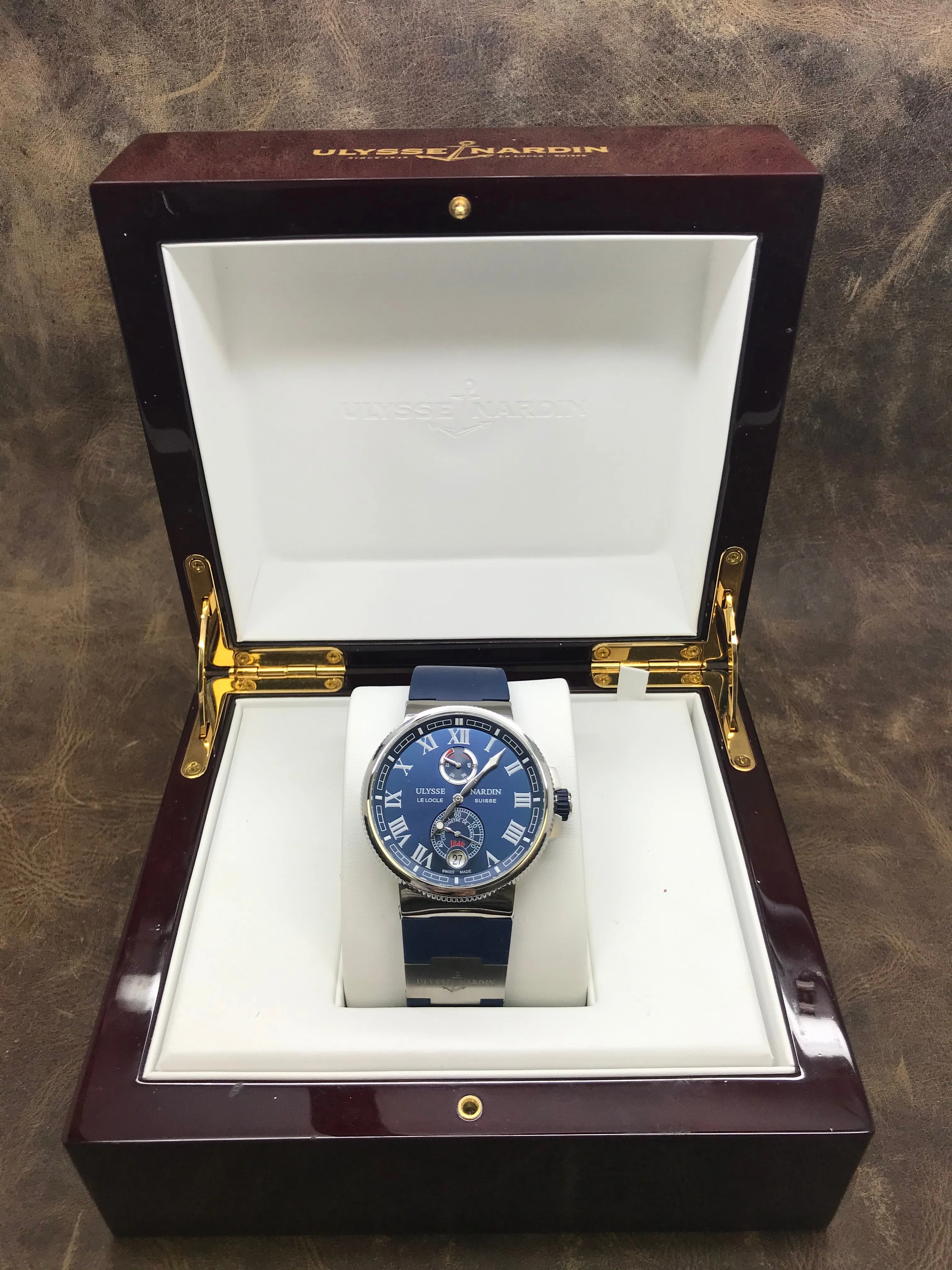 Ulysse Nardin Marine Chronometer Marin Chronometer 1183-126 Blue Dial Automatic  Men's Watch