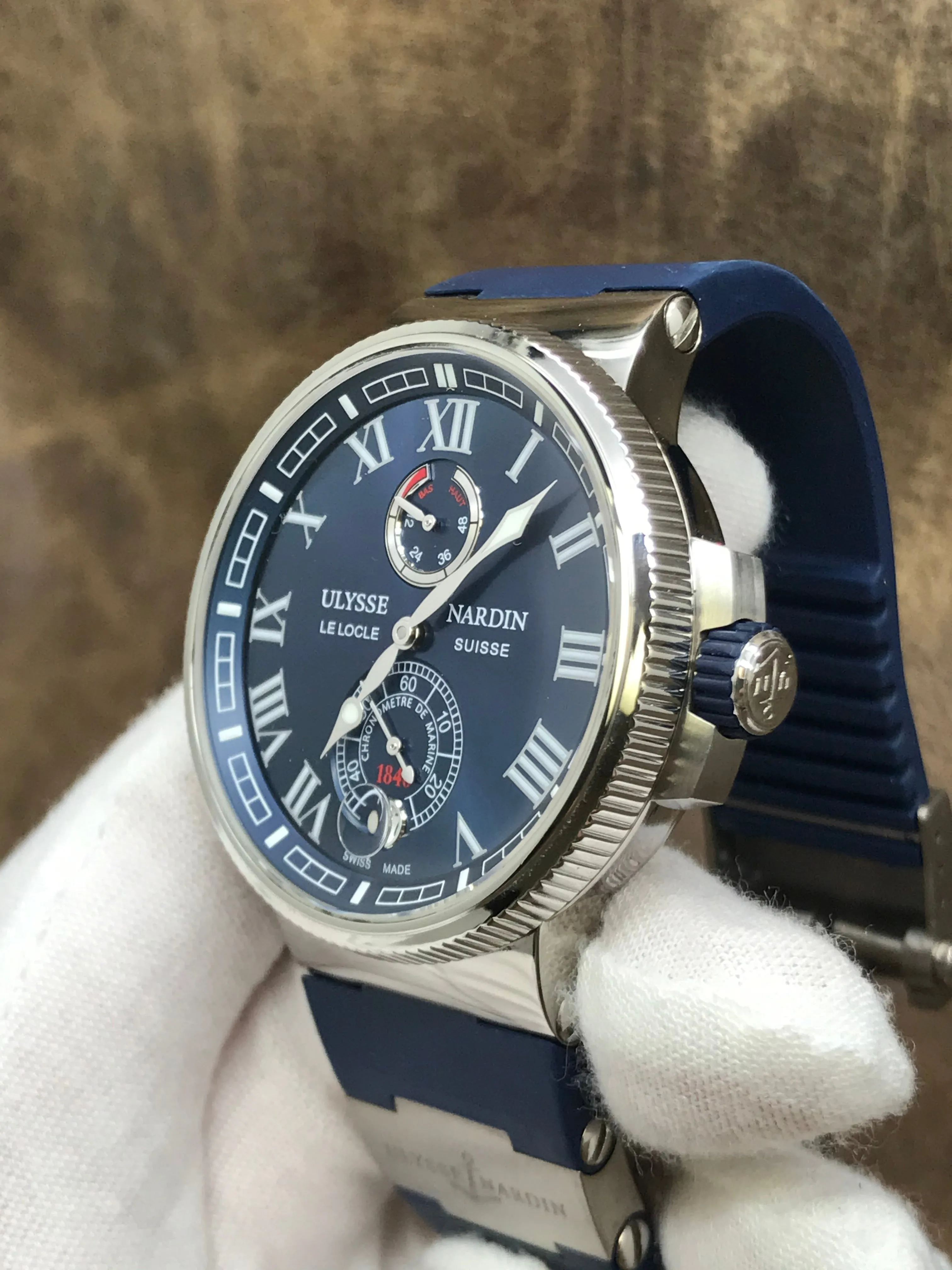 Ulysse Nardin Marine Chronometer Marin Chronometer 1183-126 Blue Dial Automatic  Men's Watch