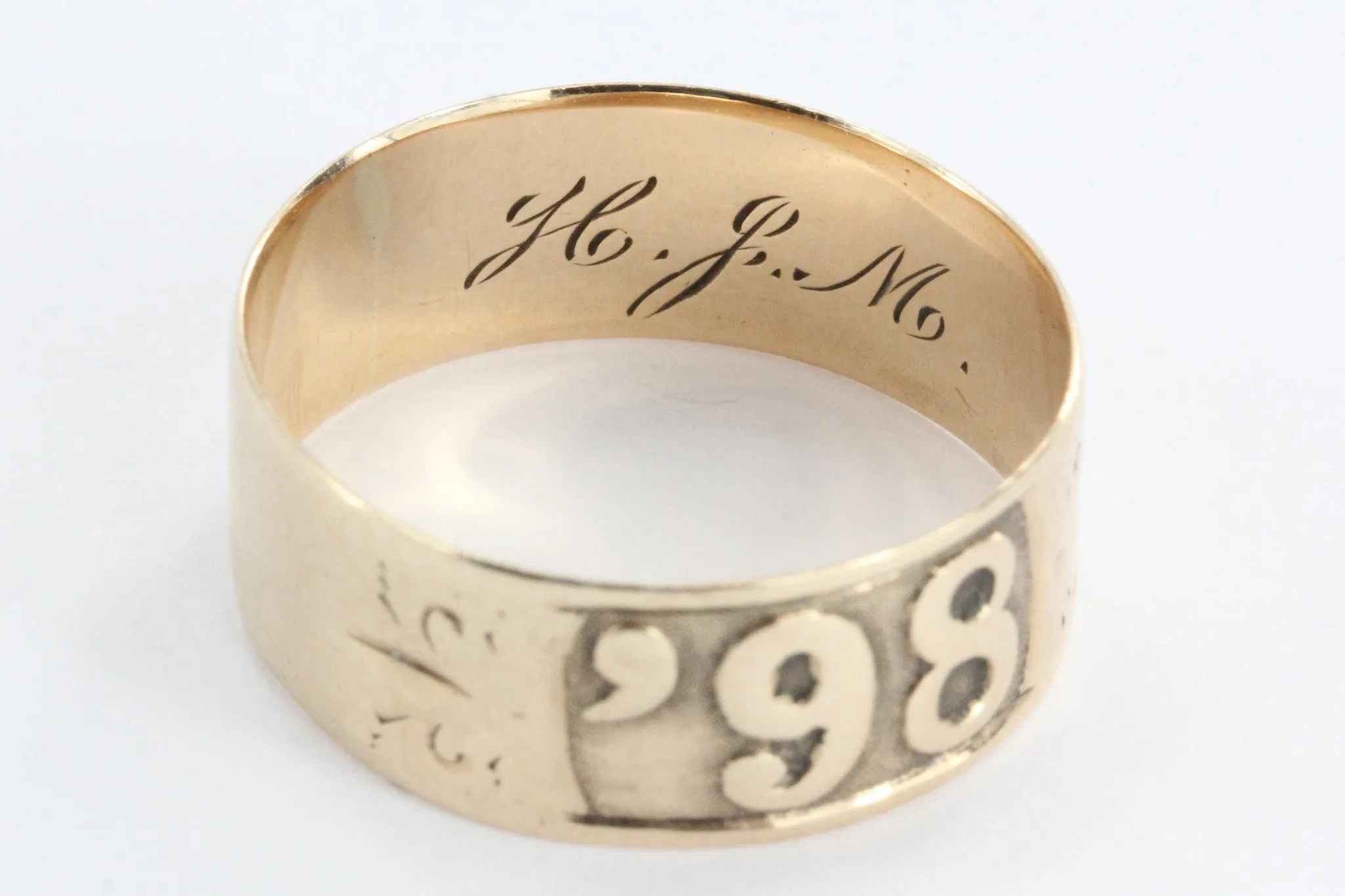Victorian 14K Rose Gold '98 Date Ring