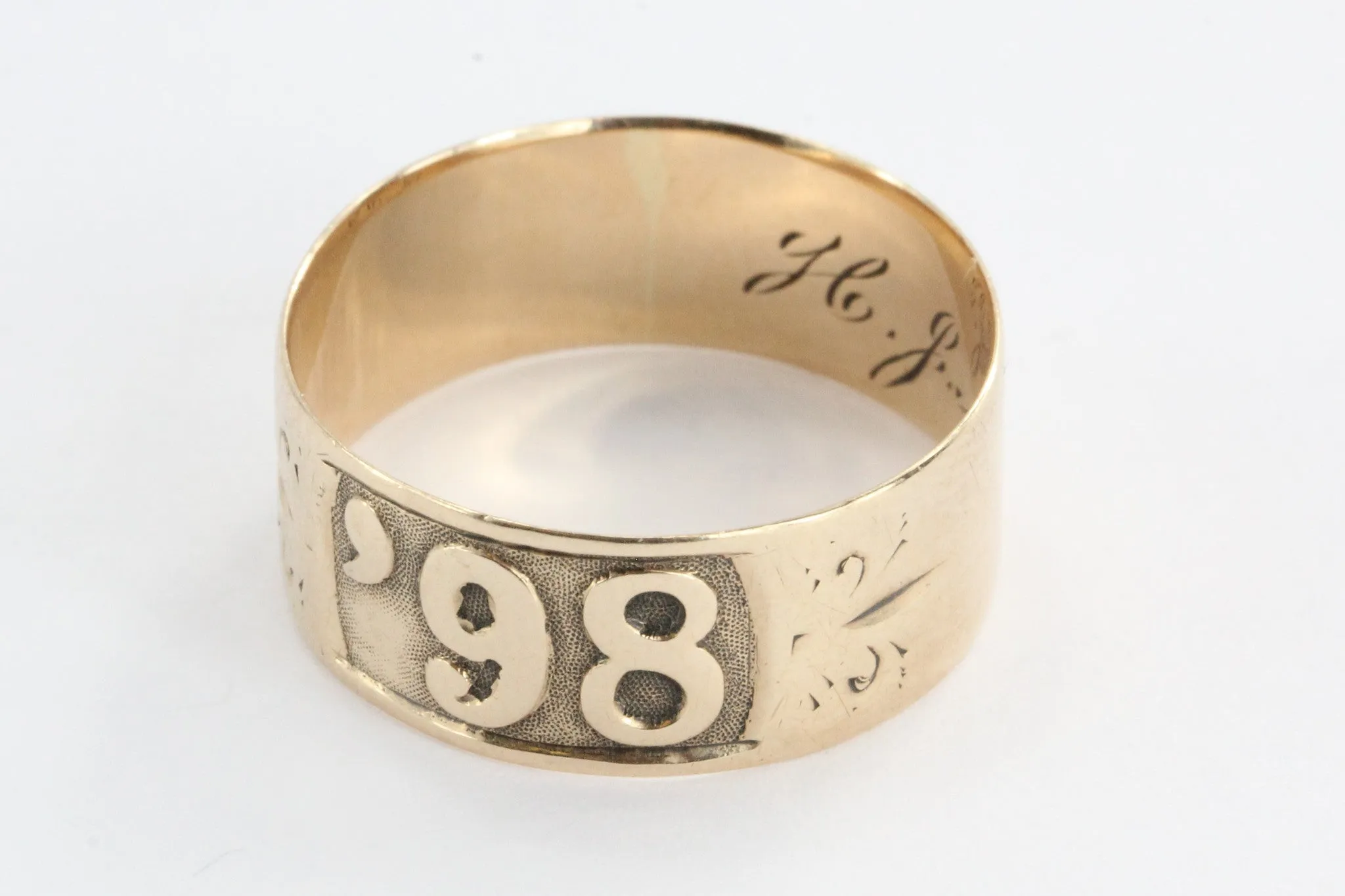 Victorian 14K Rose Gold '98 Date Ring