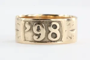 Victorian 14K Rose Gold '98 Date Ring