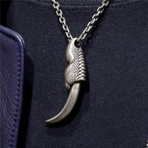 Vintage Dragon Claw Pendant Necklace