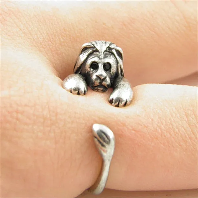 Vintage Silver Animal Ring Mouse Pet Cute Gilrs Jewelry