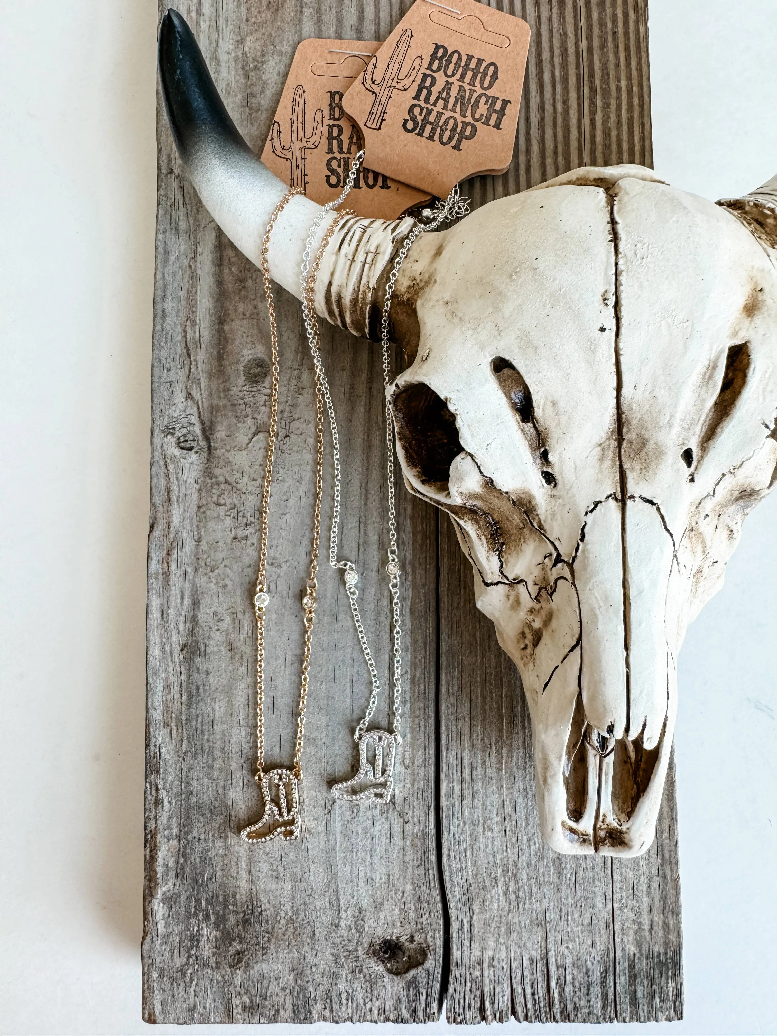 Western Dainty Silver or Gold Necklace