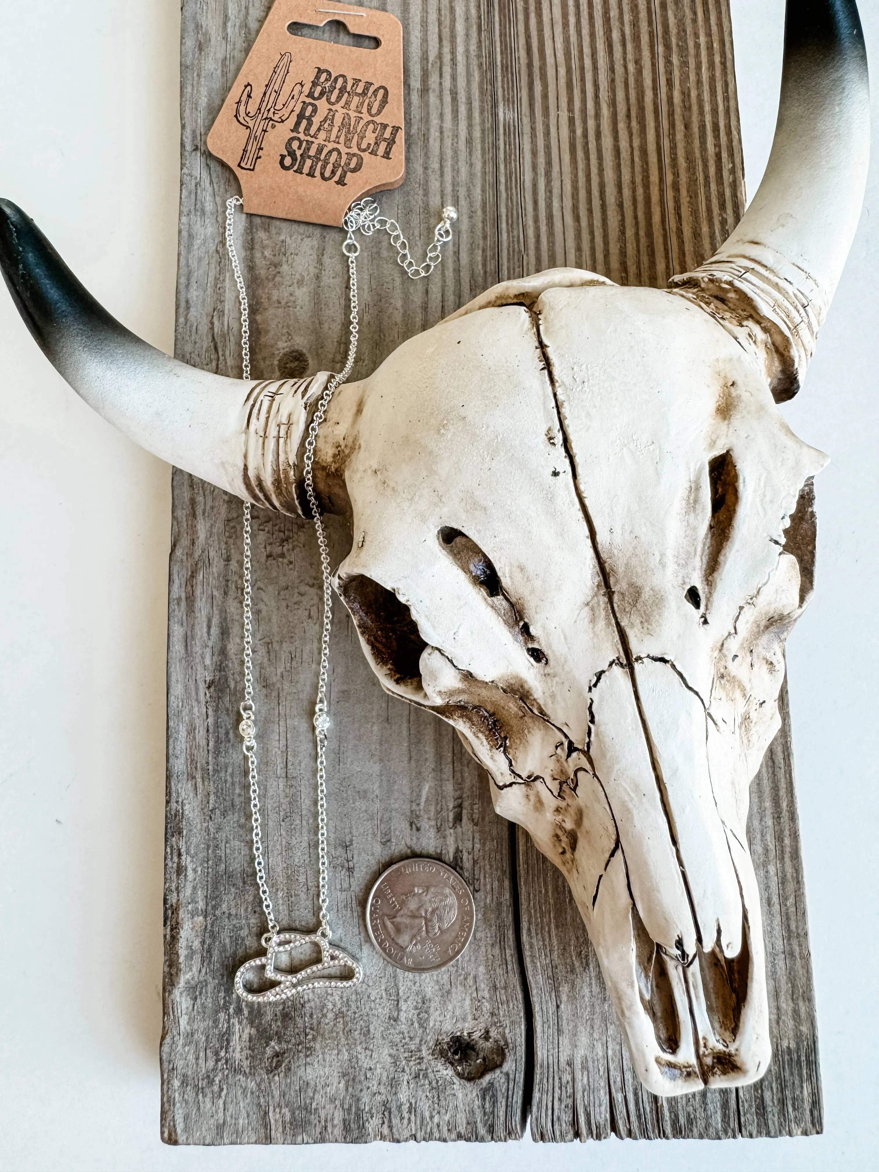Western Dainty Silver or Gold Necklace