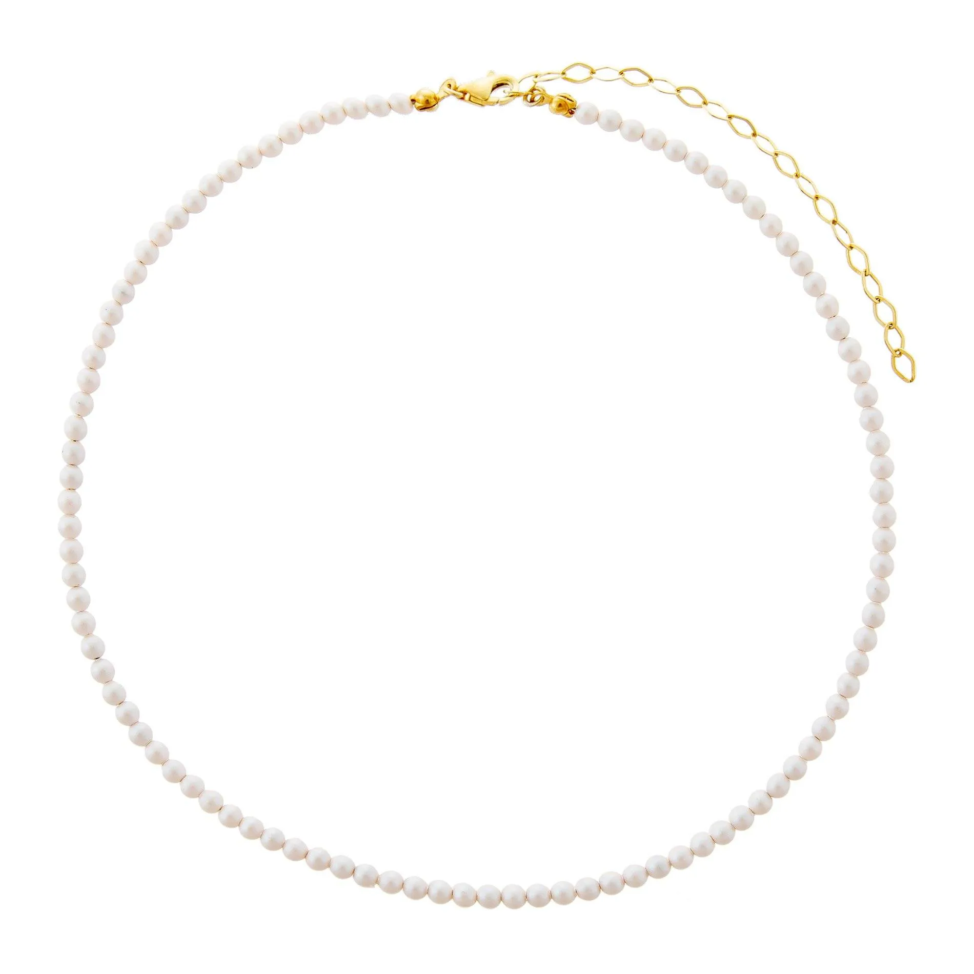 White Pearl Beaded Choker