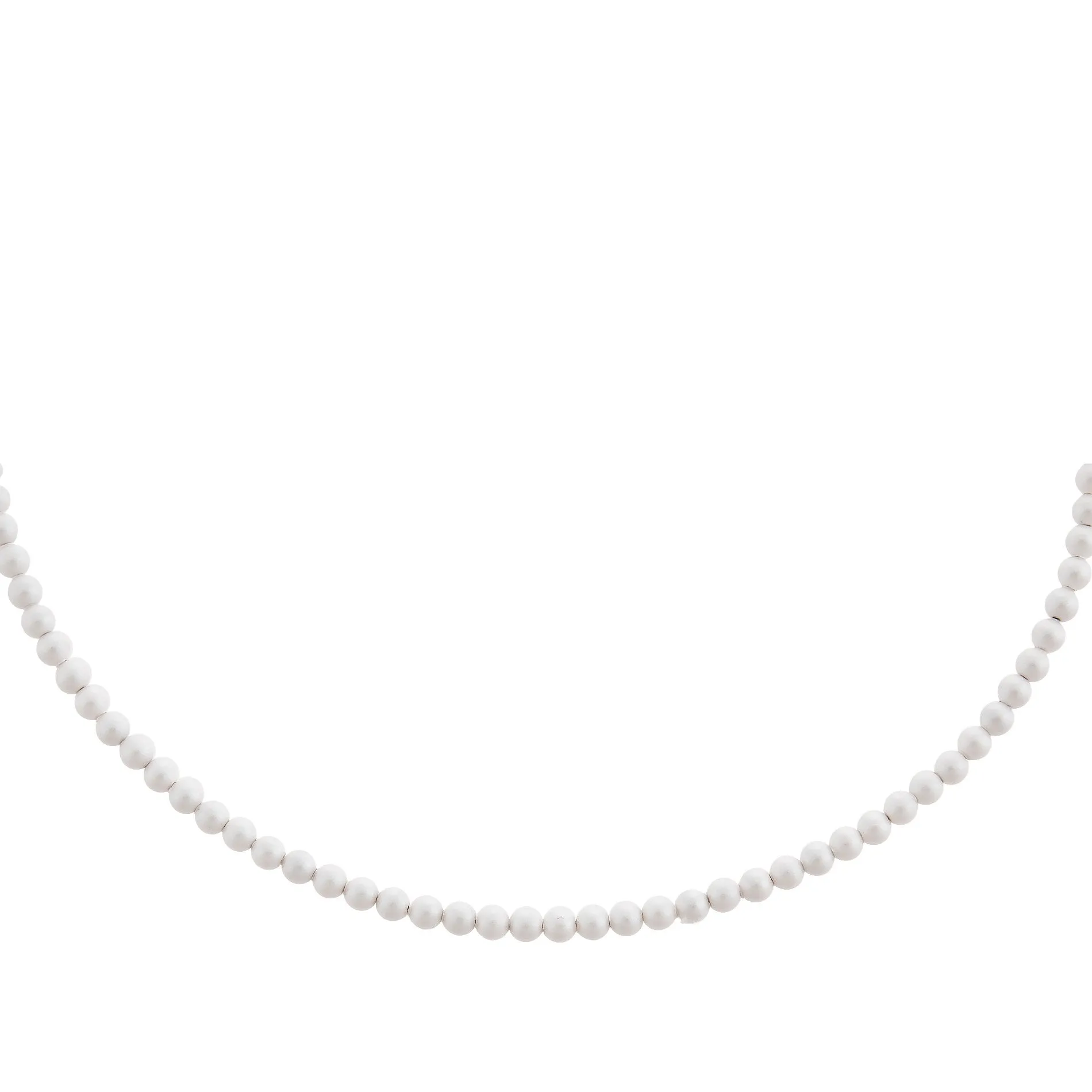 White Pearl Beaded Choker
