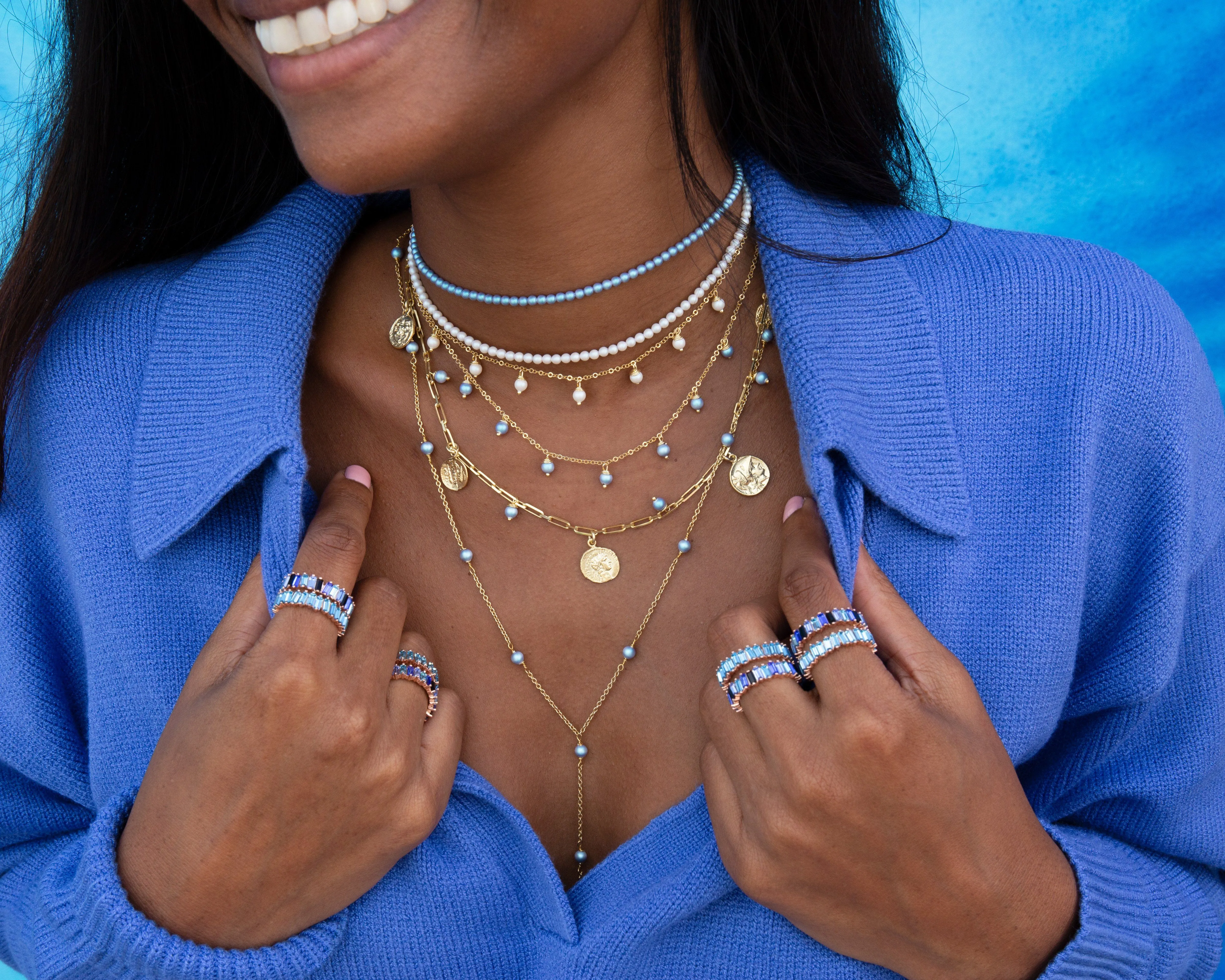 White Pearl Beaded Choker