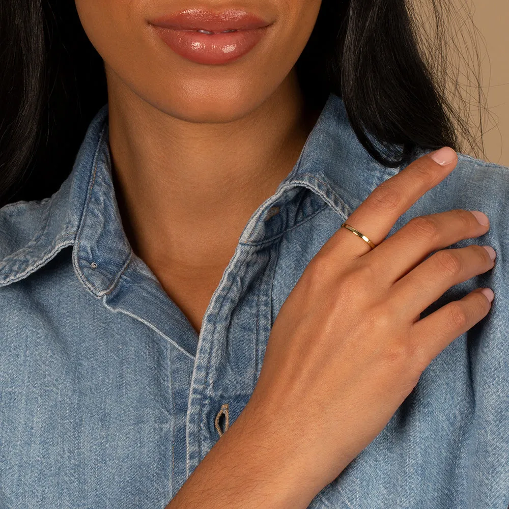 Wide Solid Eternity Ring
