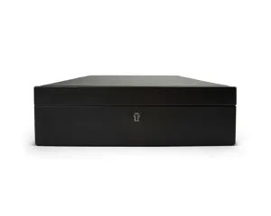 WOLF British Racing 10 Piece Watch Box - Black