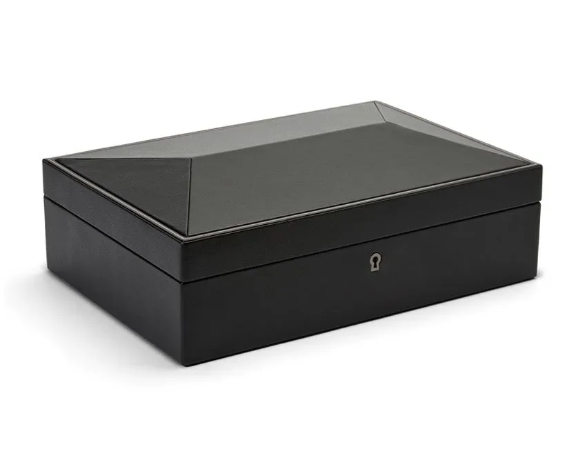 WOLF British Racing 10 Piece Watch Box - Black