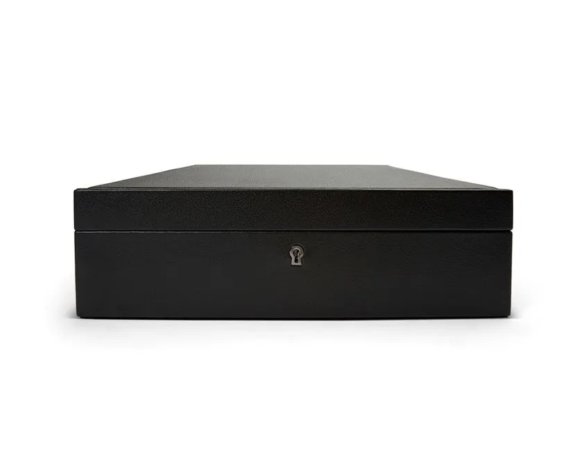 WOLF British Racing 10 Piece Watch Box - Black