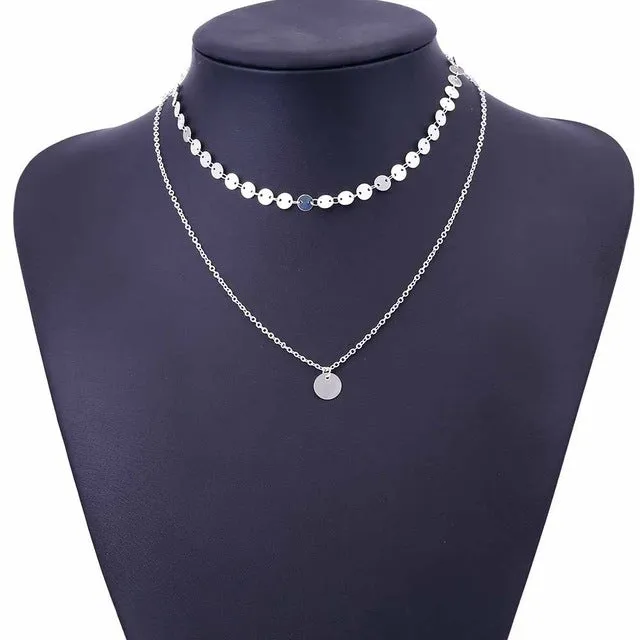 Women Charm Choker Necklace