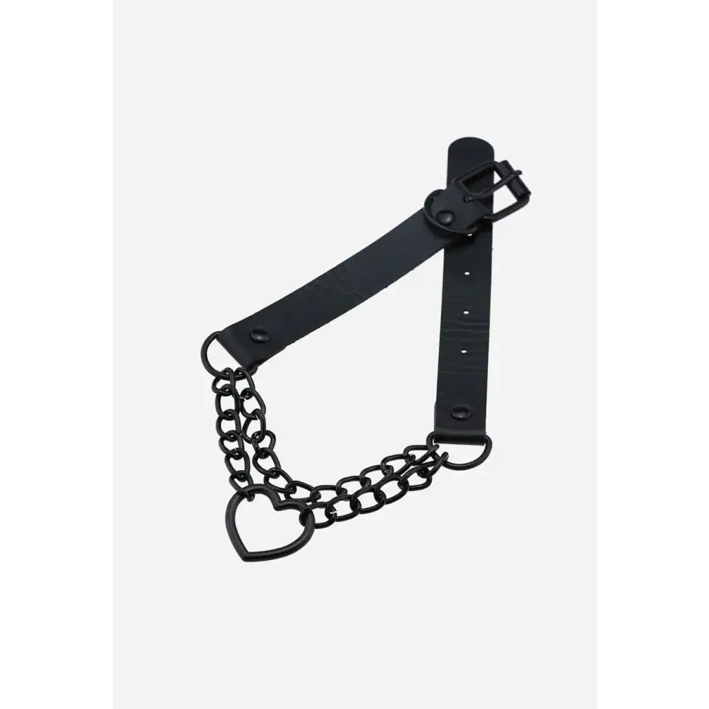 Y2K Style Choker Necklace in Zinc Alloy and PU Leather